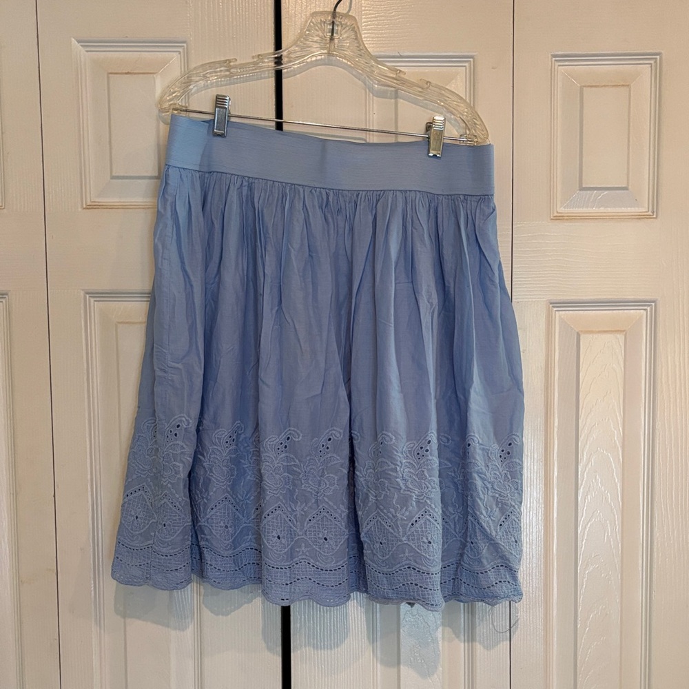 JohnPaulRichard Light Blue eyelet trim.  Skirt